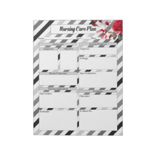 Roses n Stripes _ Nursing Care Plan Notepad