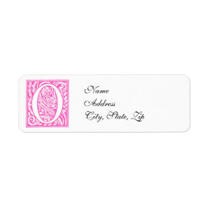 Roses O Monogram Return Address Label