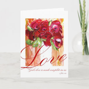 Roses of Love Holiday Card