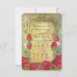 ROSES OF ROME II ~ Invitation Card