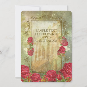 ROSES OF ROME ~ Invitation Card