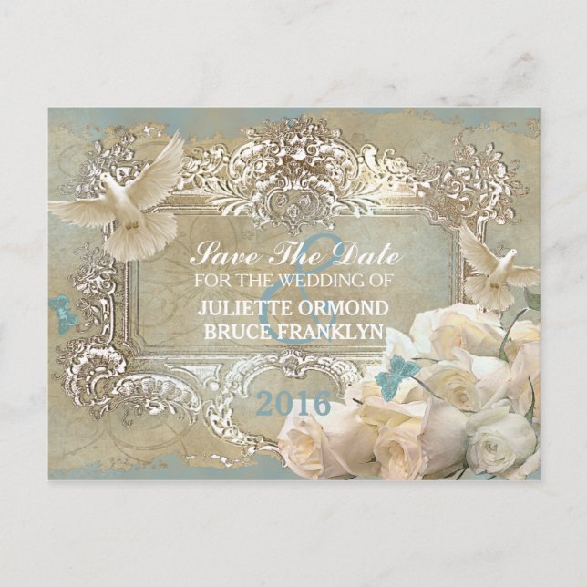 Roses Of White - Wedding Invitation Collection (Front)