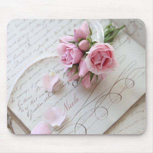 roses on 18th century page mousepad (Front)