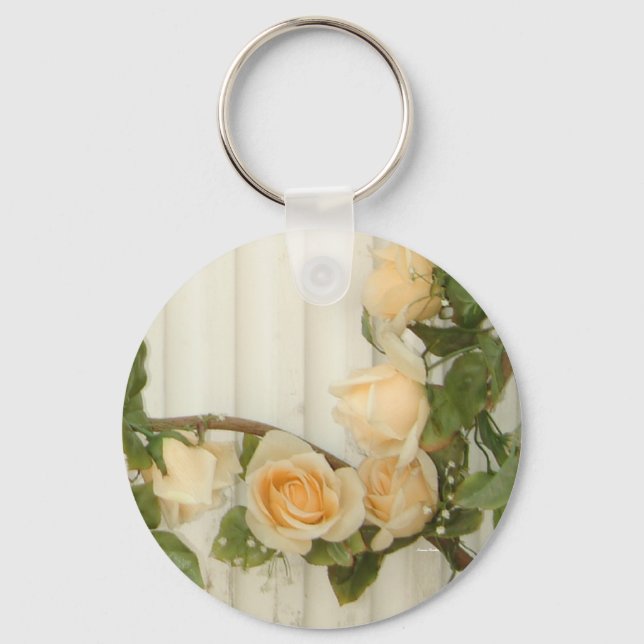 Roses On Column Key Ring (Front)