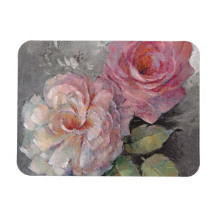 Roses on Grey Magnet