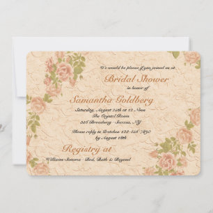 Roses On Stucco Invitation