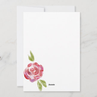 Roses on White &Vintage Florals and Classic Stripe Holiday Card