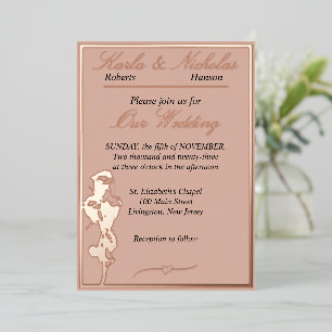 Roses, Pale Cinnamon Wedding, Rose Gold