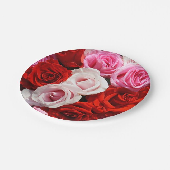 Roses Paper Plates (Angled)