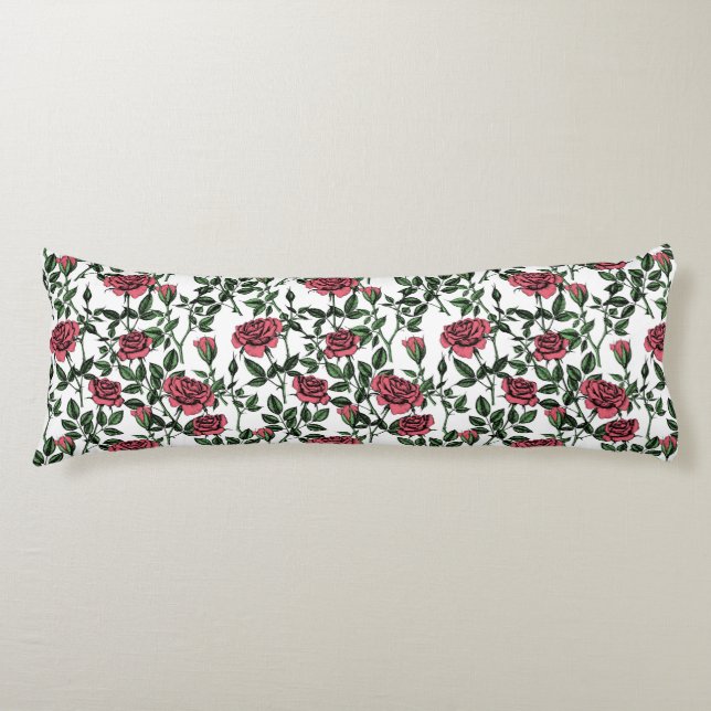 Roses pattern body cushion (Front)