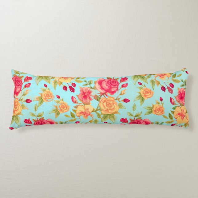 Roses Pattern Body Cushion (Front)