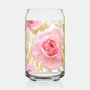 roses pattern can glass