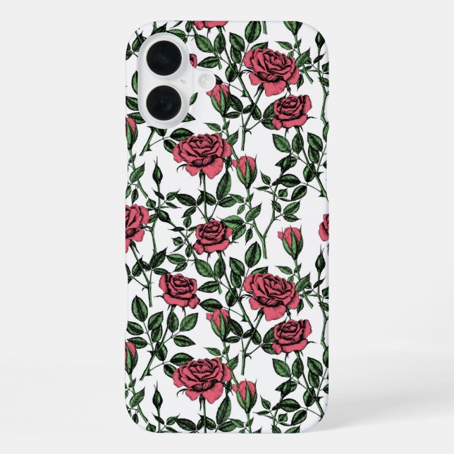 Roses pattern iPhone case (Back)
