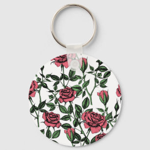 Roses pattern key ring