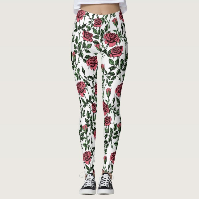 Roses pattern leggings (Front)