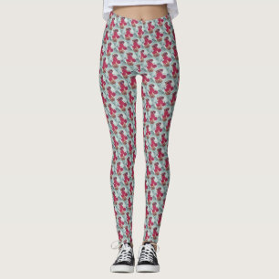 Roses pattern leggings design