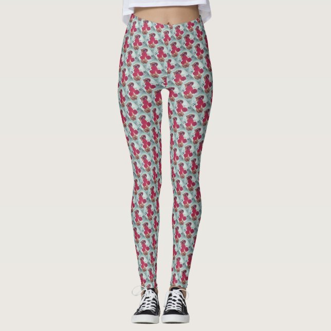 Roses pattern leggings design (Front)