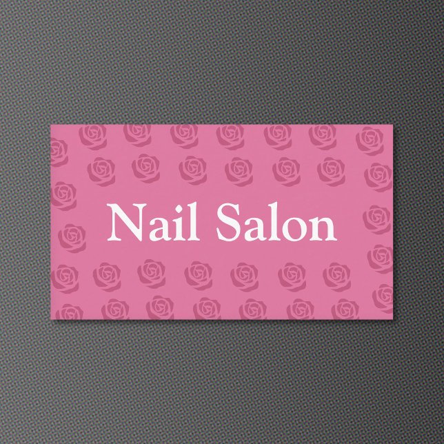 Roses Pattern - Nail Salon Business Card (Roses Pattern - Nail Salon Business Card)