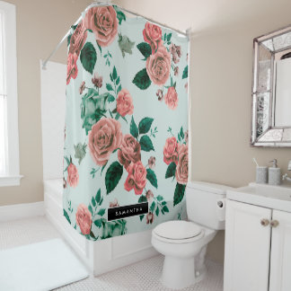 Roses Pattern Shower Curtain