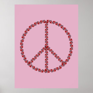 Roses Peace Sign Poster