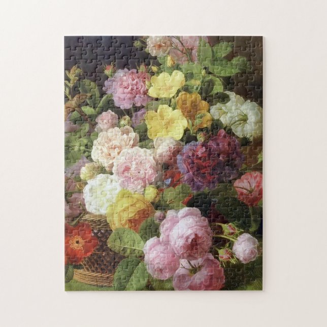Roses, Peonies and Other Flowers Dutch Fine Arts Jigsaw Puzzle (Vertical)