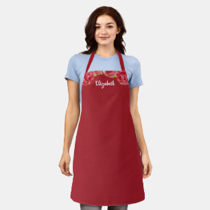 Roses Personalized Custom Apron