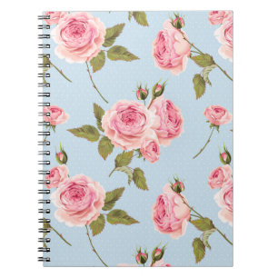 Roses & Polka Dots Pattern Notebook