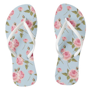 Roses & Polka Dots Pattern Thongs