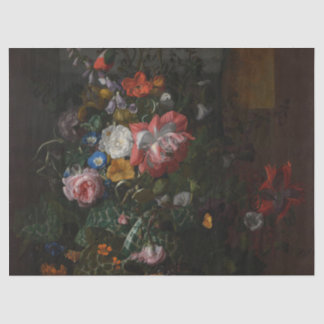 Roses Poppies and Other Flowers - Rachel Ruysch Tissue Paper