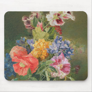Roses, Poppy and Pelargonia Mouse Pad