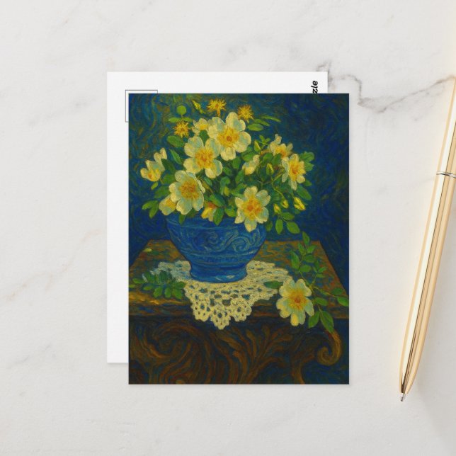 Roses Postcard (Front/Back In Situ)