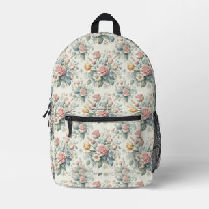 Roses printed backpack
