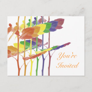 Roses Rainbow Invitation