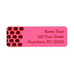 Roses Return Address Label