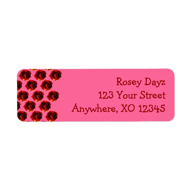 Roses Return Address Label (Front)