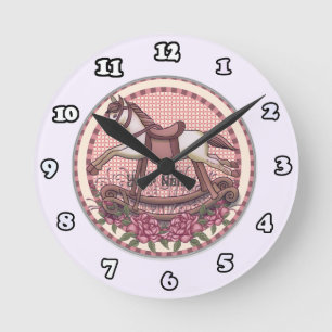 Roses Rocking Horse clock