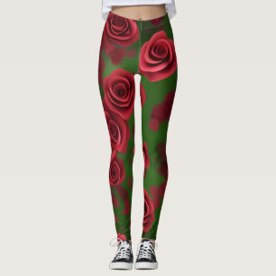 roses, roses by ej gold leggings