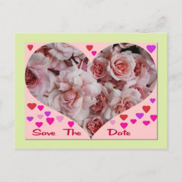 Roses Save The Date Postcard