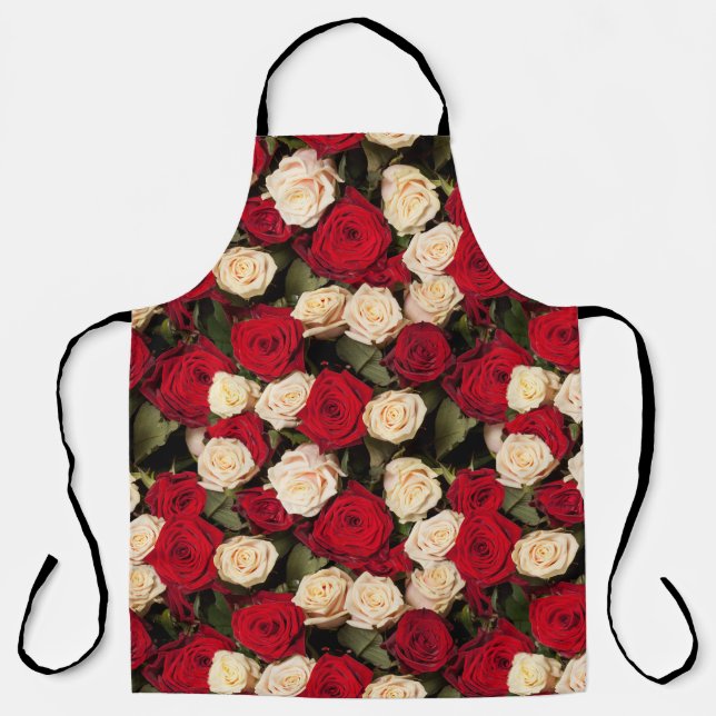 Roses, seamless, elegant background tile apron (Front)