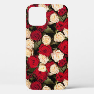 Roses, seamless, elegant background tile iPhone 12 case