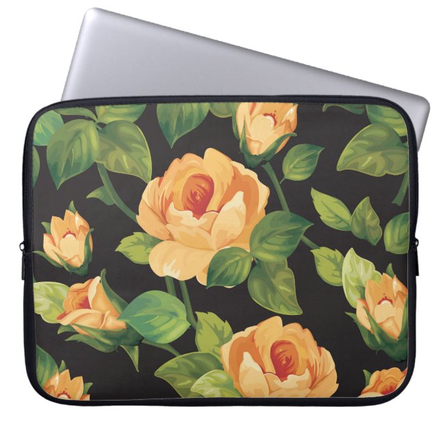 Roses, seamless floral pattern. laptop sleeve (Front)