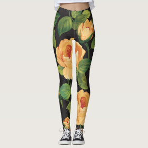 Roses, seamless floral pattern. leggings