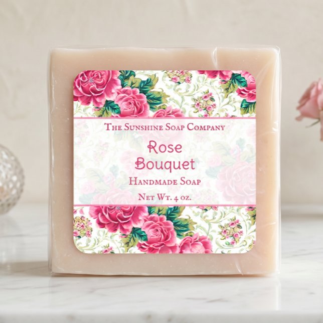 Roses Soap Cosmetics Square Sticker (Creator Uploaded)