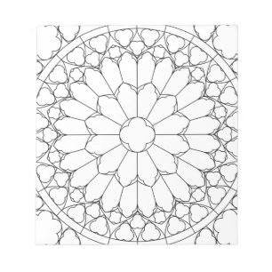 Roses Stained Glass Notepad