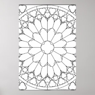 Roses Stained Glass Poster