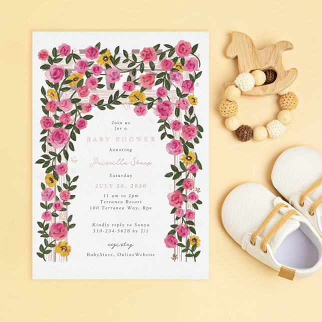 Roses Sunflower Trellis Spring Garden Baby Shower (Creator Uploaded)