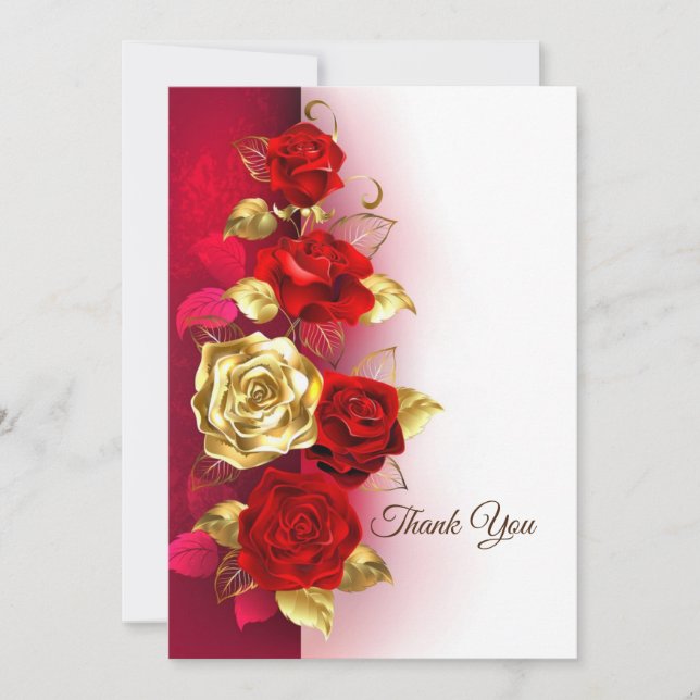 Roses Thank You Card (Front)