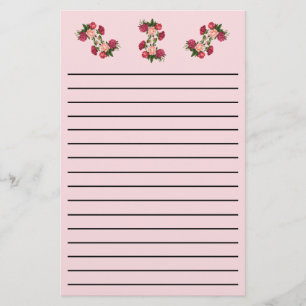 Roses Thick Line Stationery