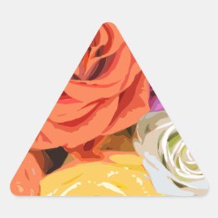 Roses Triangle Sticker