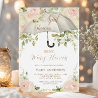 Roses Umbrella April Showers Bring May Flowers